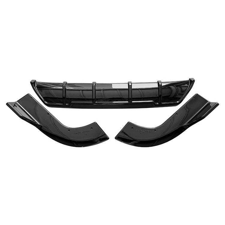 For Audi Q7 S Line Gloss Black Rear Diffuser Lip Kit 2020+
