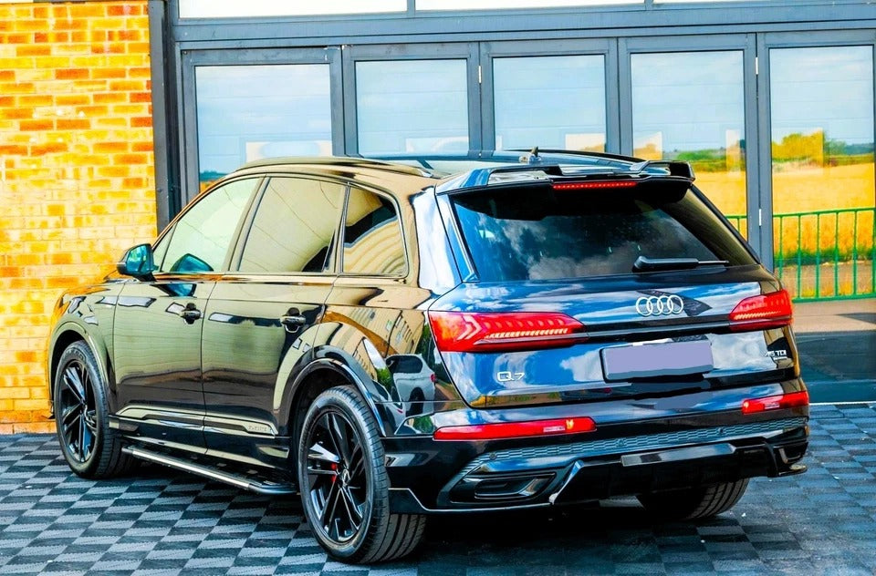 For Audi Q7 S Line Gloss Black Rear Diffuser Lip Kit 2020+
