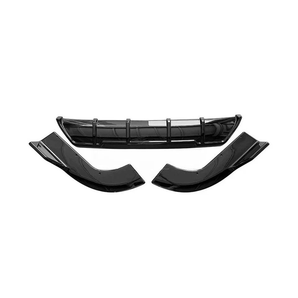 For Audi Q7 S Line Gloss Black Rear Diffuser Lip Kit 2020+