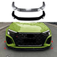 For Audi RS3 8Y Gloss Black Front Splitter Body Kit Prefacelift 2020-24