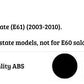 BMW 5 Series E61 Estate Rear Roof Spoiler 2003-2010 ABS Gloss Black