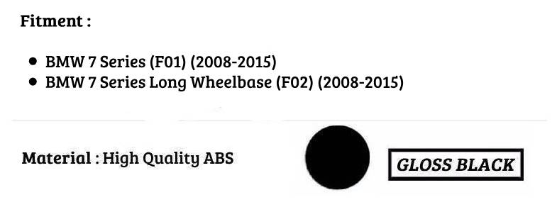 For BMW 7 Series F01 F02 Gloss Black Rear Roof Spoiler Window Lip Wing Body Kit 8 15