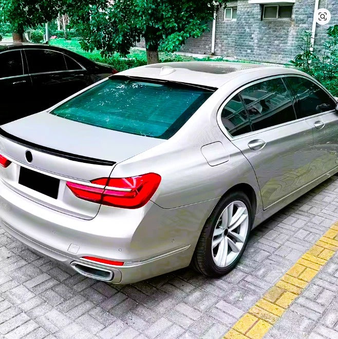 For BMW 7 Series G11 G12 Gloss Black Rear Roof Spoiler Window Lip Wing Body Kit