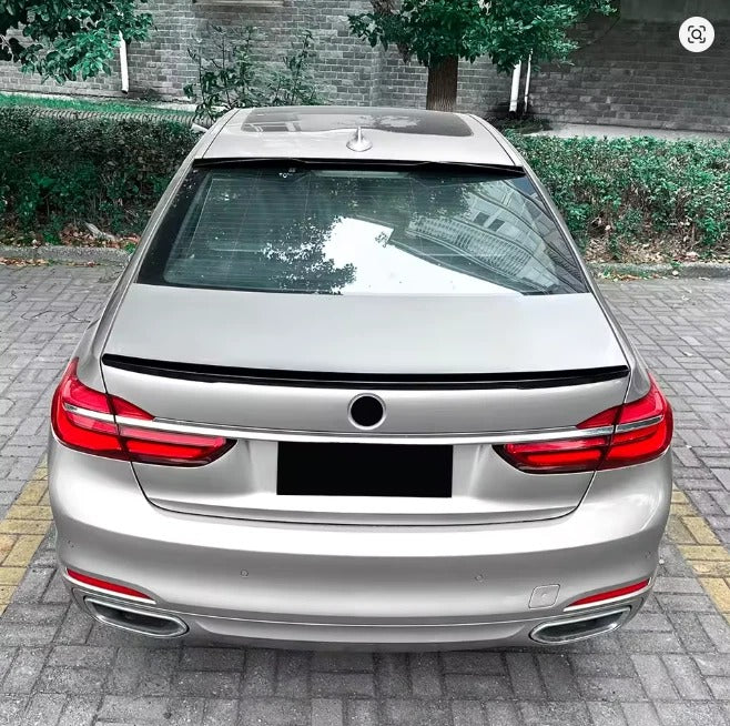 For BMW 7 Series G11 G12 Gloss Black Rear Roof Spoiler Window Lip Wing Body Kit