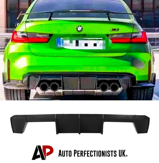 For BMW M3 M4 G80 G82 G83 Gloss Black Rear Diffuser Lip Valance Body Kit