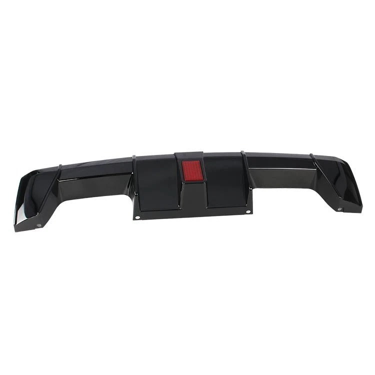 For BMW M3 M4 G80 G82 G83 Gloss Black Rear Diffuser Lip Valance Kit W/LED