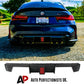 For BMW M3 M4 G80 G82 G83 Gloss Black Rear Diffuser Lip Valance Kit W/LED