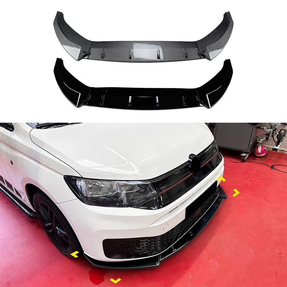 For VW Caddy/Maxi Van Sportline Gloss Black Front Splitter Body Kit 20+