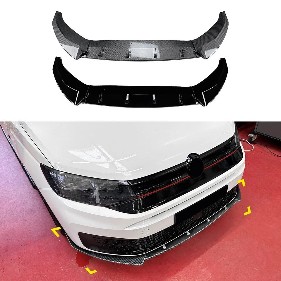 For VW Caddy/Maxi Van Sportline Gloss Black Front Splitter Body Kit 20+