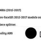 For Ford Mustang MK6 Gloss Black Front Splitter Body Kit Wing 2015-2017