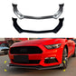 For Ford Mustang MK6 Gloss Black Front Splitter Body Kit Wing 2015-2017