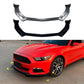For Ford Mustang MK6 Gloss Black Front Splitter Body Kit Wing 2015-2017