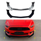 For Ford Mustang MK6 Gloss Black Front Splitter Body Kit Wing 2015-2017