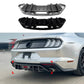 For Ford Mustang MK6.5 Gloss Black Rear Diffuser Lip Valance Bumper Body Kit 2018-23