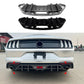 For Ford Mustang MK6.5 Gloss Black Rear Diffuser Lip Valance Bumper Body Kit 2018-23