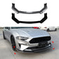 For Ford Mustang MK6.5 Gloss Black Front Splitter Body Kit Wing 2018-23