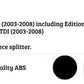 VW Golf MK5 GTI Front Splitter Spoiler 2003-2008 ABS Gloss Black