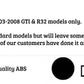 VW Golf MK5 GTI R R32 Rear Roof Spoiler 03-08 ABS Gloss Black