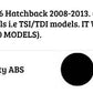 VW Golf MK6 Car Rear Roof Spoiler TSI TDI GTI 2008-2013 Gloss Black