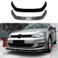 For VW Golf MK7 R GTD GTI TSI TDI Gloss Black Front Splitter Lip Kit 2013-16