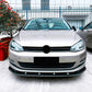 For VW Golf MK7 R GTD GTI TSI TDI Gloss Black Front Splitter Lip Kit 2013-16