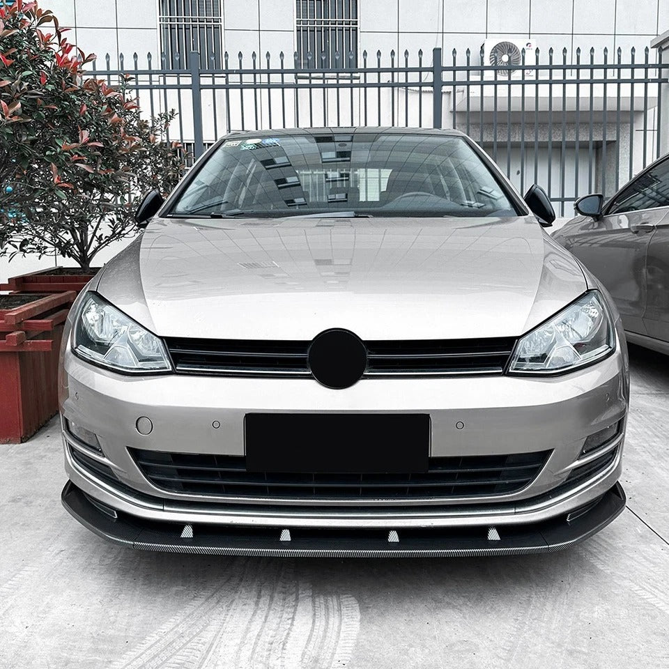 For VW Golf MK7 R GTD GTI TSI TDI Gloss Black Front Splitter Lip Kit 2013-16