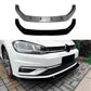 For VW Golf MK7.5 R GTD GTI TSI TDI Gloss Black Front Splitter Kit 16-20