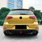 For VW Golf GTI GTD TSI TDI MK7.5 TCR Style Rear Diffuser Kit W/LED