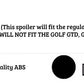 VW Golf MK8 Car Rear Roof Spoiler TSI TDI Osir Style Gloss Black