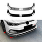 For VW Golf MK8 GTI GTD R Line Gloss Black Front Splitter Body Kit 2020+