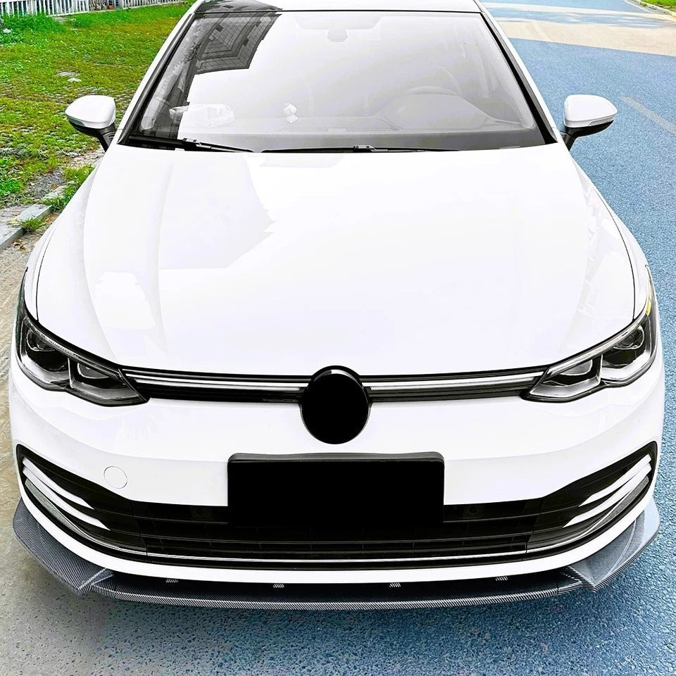 For VW Golf MK8 GTI GTD R Line Gloss Black Front Splitter Body Kit 2020+