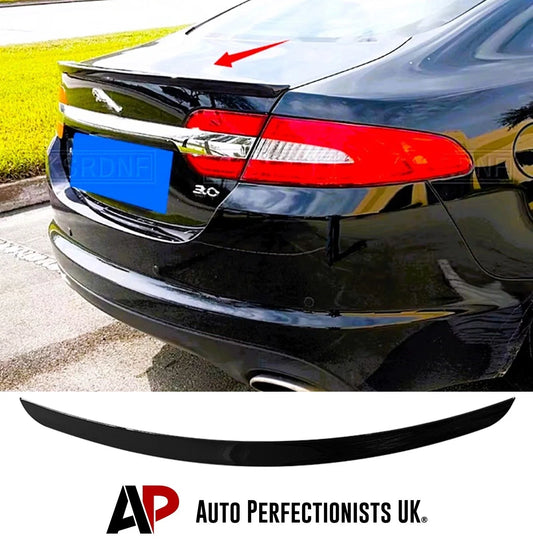 For Jaguar XF XFR Gloss Black Rear Boot Spoiler Lip Wing Body Kit Aero Style 2013-15