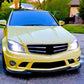For Mercedes C63 AMG W204 Prefacelift Gloss Black Front Splitter 2007-10