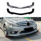 For Mercedes C Class W204 AMG Line Gloss Black Front Splitter Spoiler Lip 2007-2010