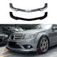 For Mercedes C Class W204 AMG Line Gloss Black Front Splitter Spoiler Lip 2007-2010