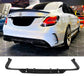 For Mercedes C Class W205 Gloss Black Rear Diffuser Lip Valance Kit 2019-21