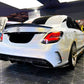 For Mercedes C Class W205 Gloss Black Rear Diffuser Lip Valance Kit 2019-21