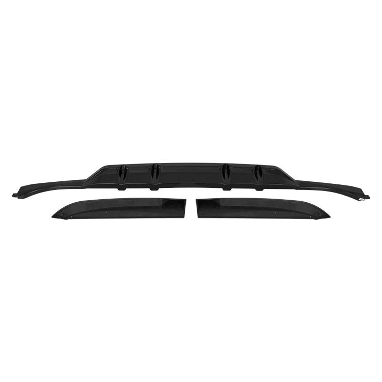 For Mercedes C Class W205 Gloss Black Rear Diffuser Lip Valance Kit 2019-21