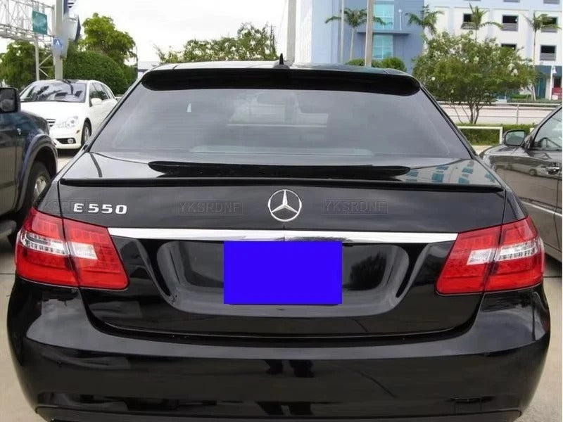 For Mercedes E Class W212 Gloss Black Rear Roof Spoiler Window Lip Wing Body Kit