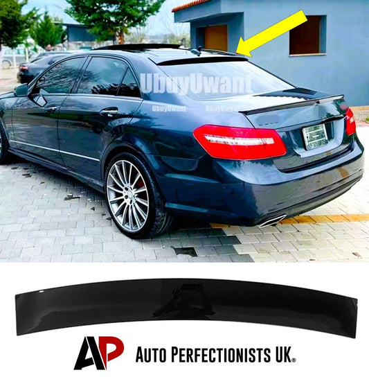 For Mercedes E Class W212 Gloss Black Rear Roof Spoiler Window Lip Wing Body Kit