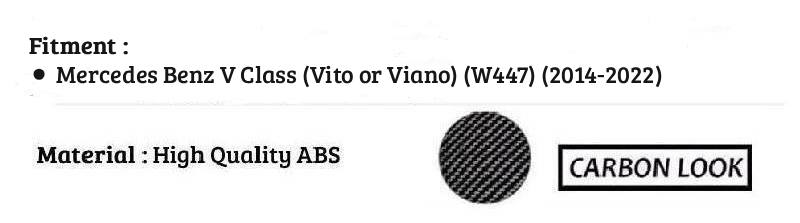 Mercedes V Class Vito Viano W447 MK3 Carbon Fibre Rear Roof Spoiler Wing 14-22