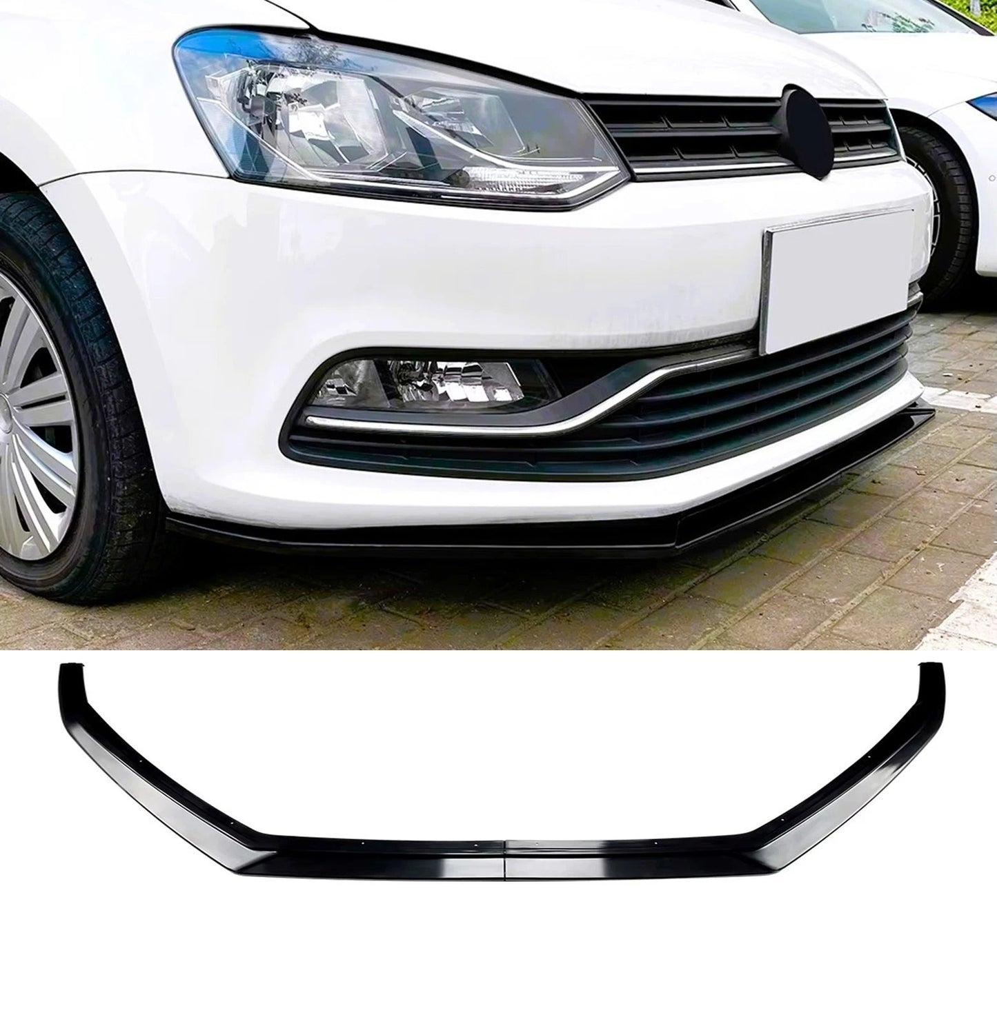 For VW Volkswagen Polo MK5 Front Splitter 2009-2017 Carbon Fibre