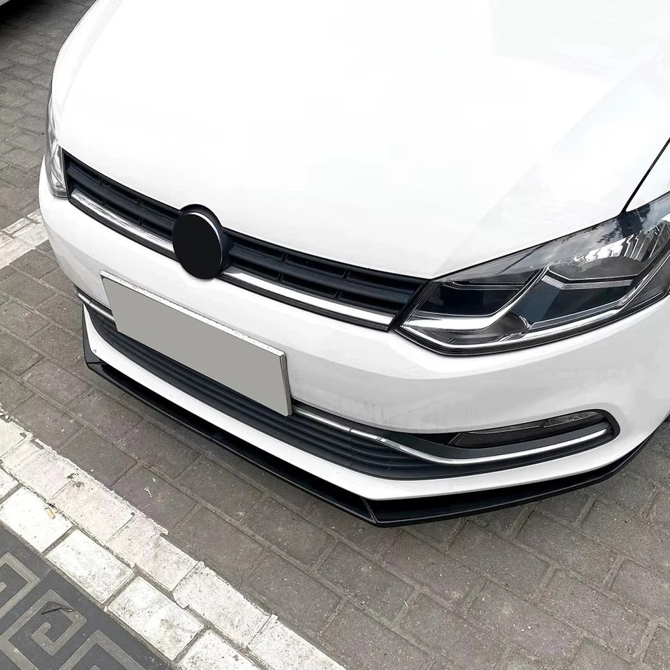 For VW Volkswagen Polo MK5 Front Splitter Lip 2009-2017 Gloss Black