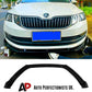 Skoda Octavia Gloss Black Front Splitter Spoiler Lip Wing Body Kit 2014-2018