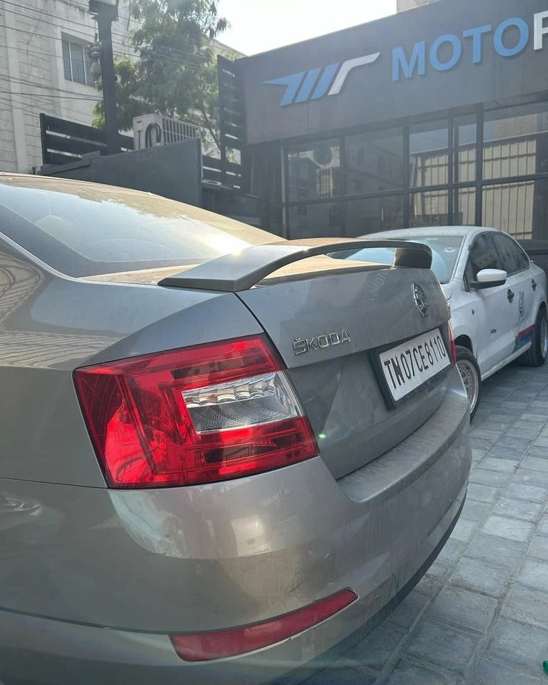 Skoda Octavia Gloss Black Rear VRS Style Boot Spoiler Lip Wing Body Kit 2014-18