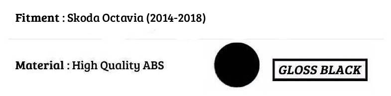 Skoda Octavia Gloss Black Rear VRS Style Boot Spoiler Lip Wing Body Kit 2014-18