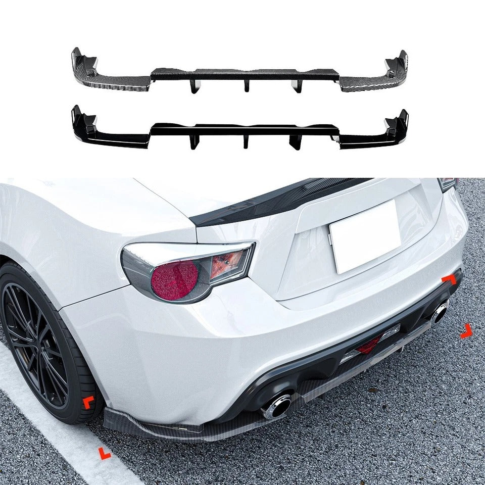 For Toyota GT86 Gloss Black Rear Diffuser Lip Body Kit