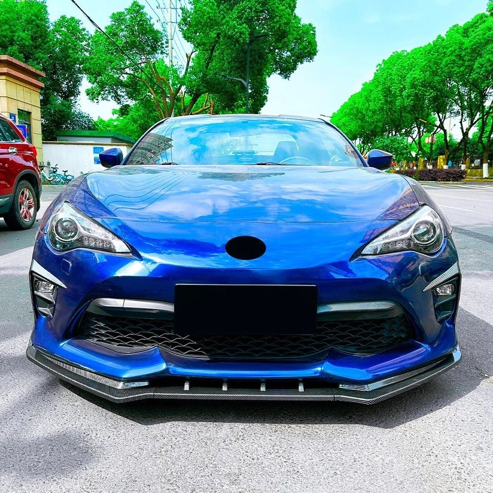 For Toyota GT86 Facelift Gloss Black Front Splitter Body Kit Aero 17-20