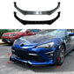 For Toyota GT86 Facelift Gloss Black Front Splitter Body Kit Aero 17-20