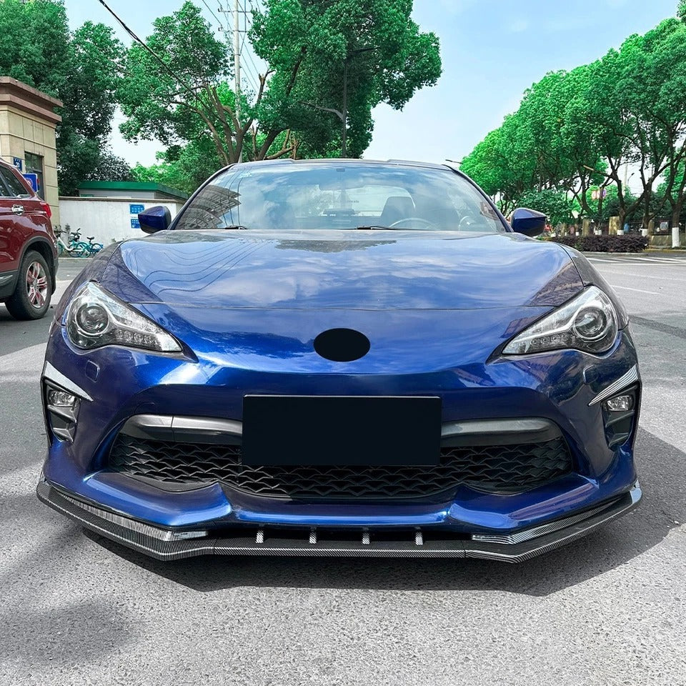 For Toyota GT86 Facelift Gloss Black Front Splitter Body Kit Aero 17-20
